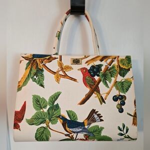 Margaret Smith Vintage Floral Bird Print Handbag